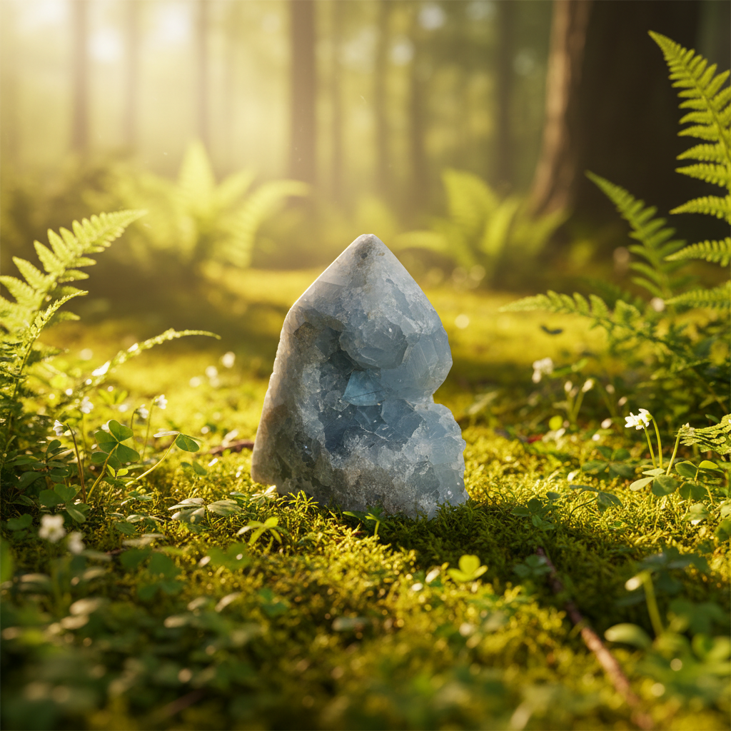 Celestite Geode Tower | 520g-Embrace Bohemia 