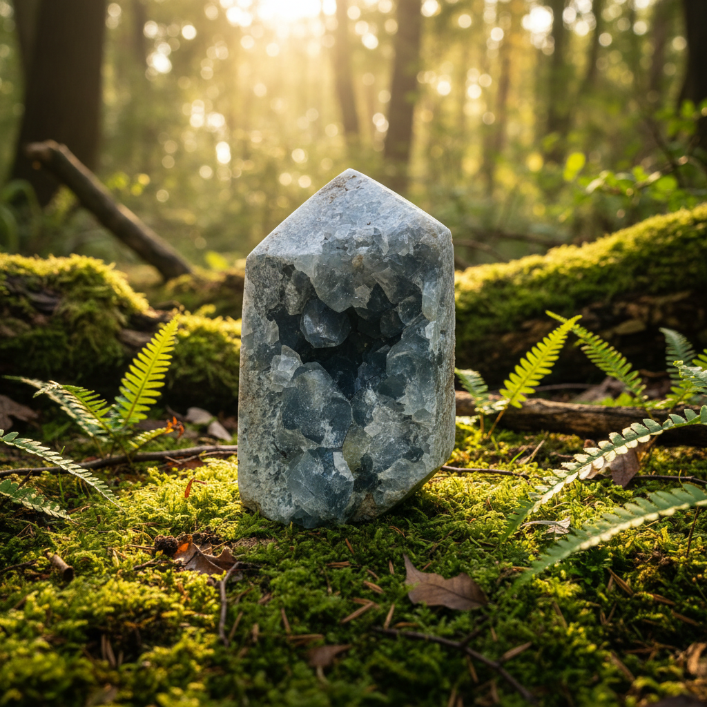 Celestite Geode Tower | 729g-Embrace Bohemia 