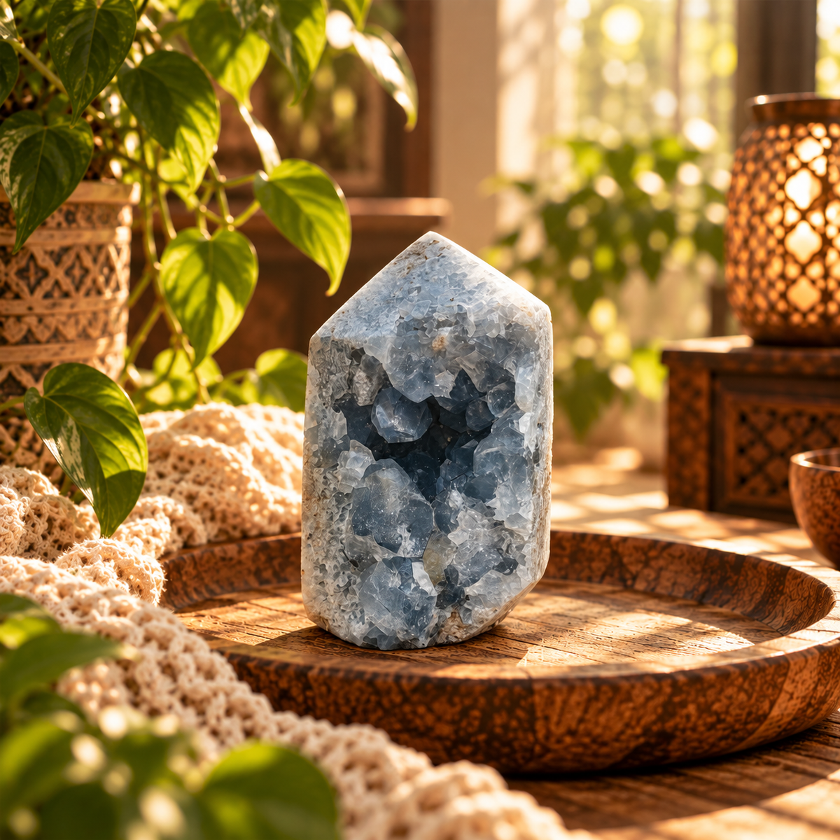 Celestite Geode Tower | 729g