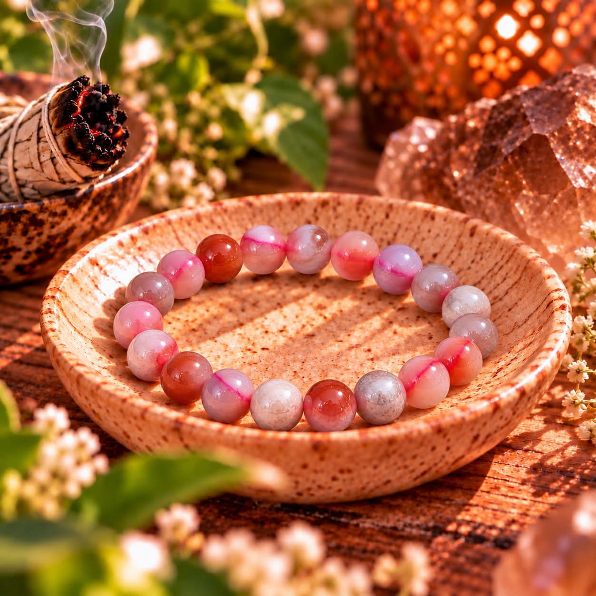 Cherry Agate – Joy & Emotional Healing Bracelet
