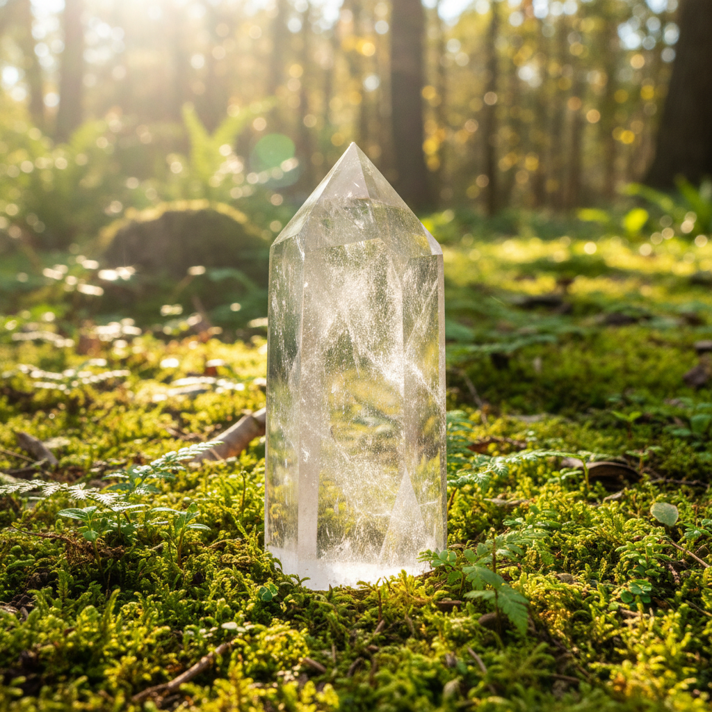 Clear Quartz Generator | Natural Rainbows | 315g-Embrace Bohemia 