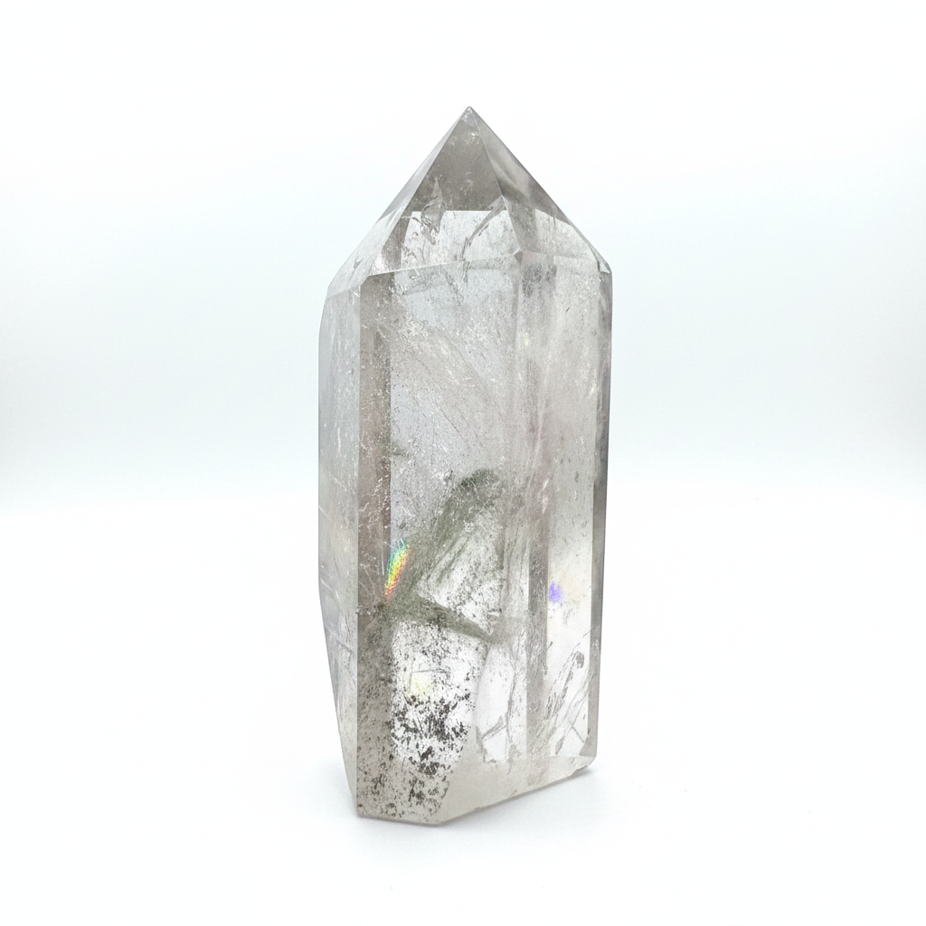 Clear Quartz Generator | Natural Rainbows | 315g-Embrace Bohemia 2