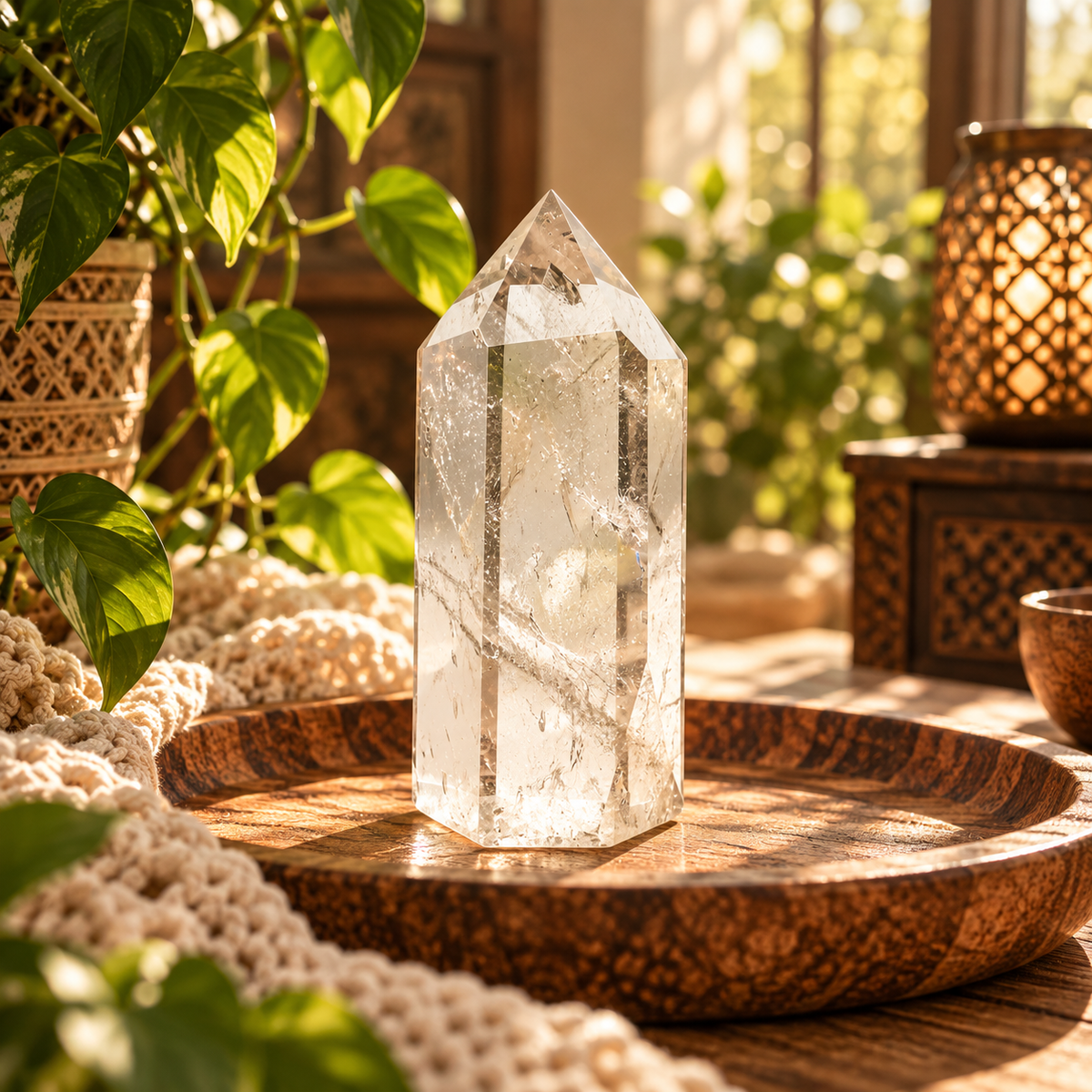 Clear Quartz Generator | Natural Rainbows | 315g