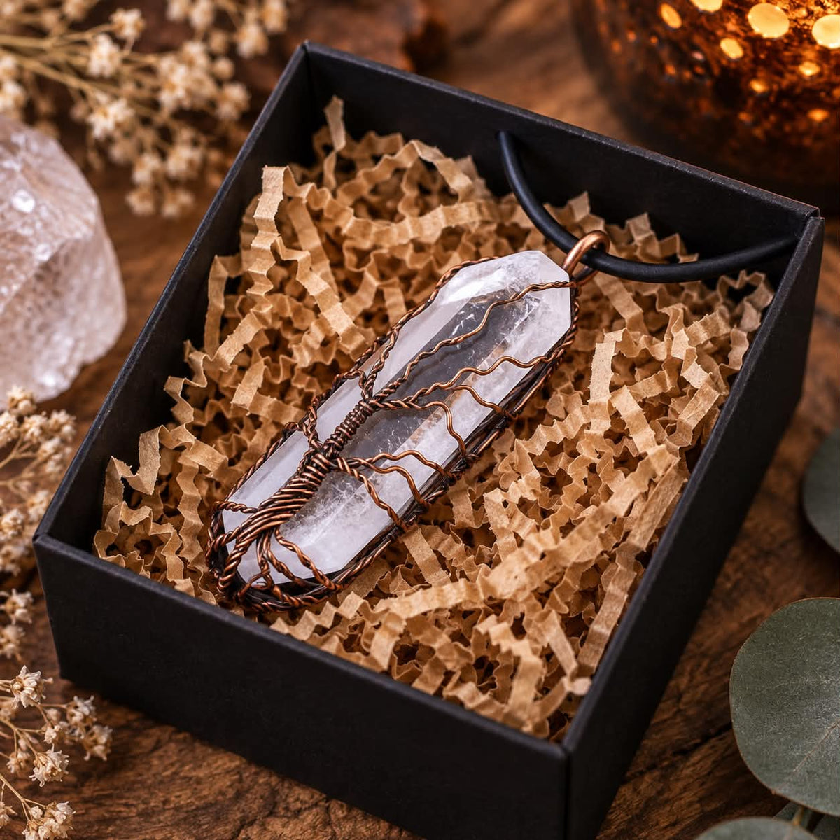 Clear Quartz – Tree of Life Ascension Pendant