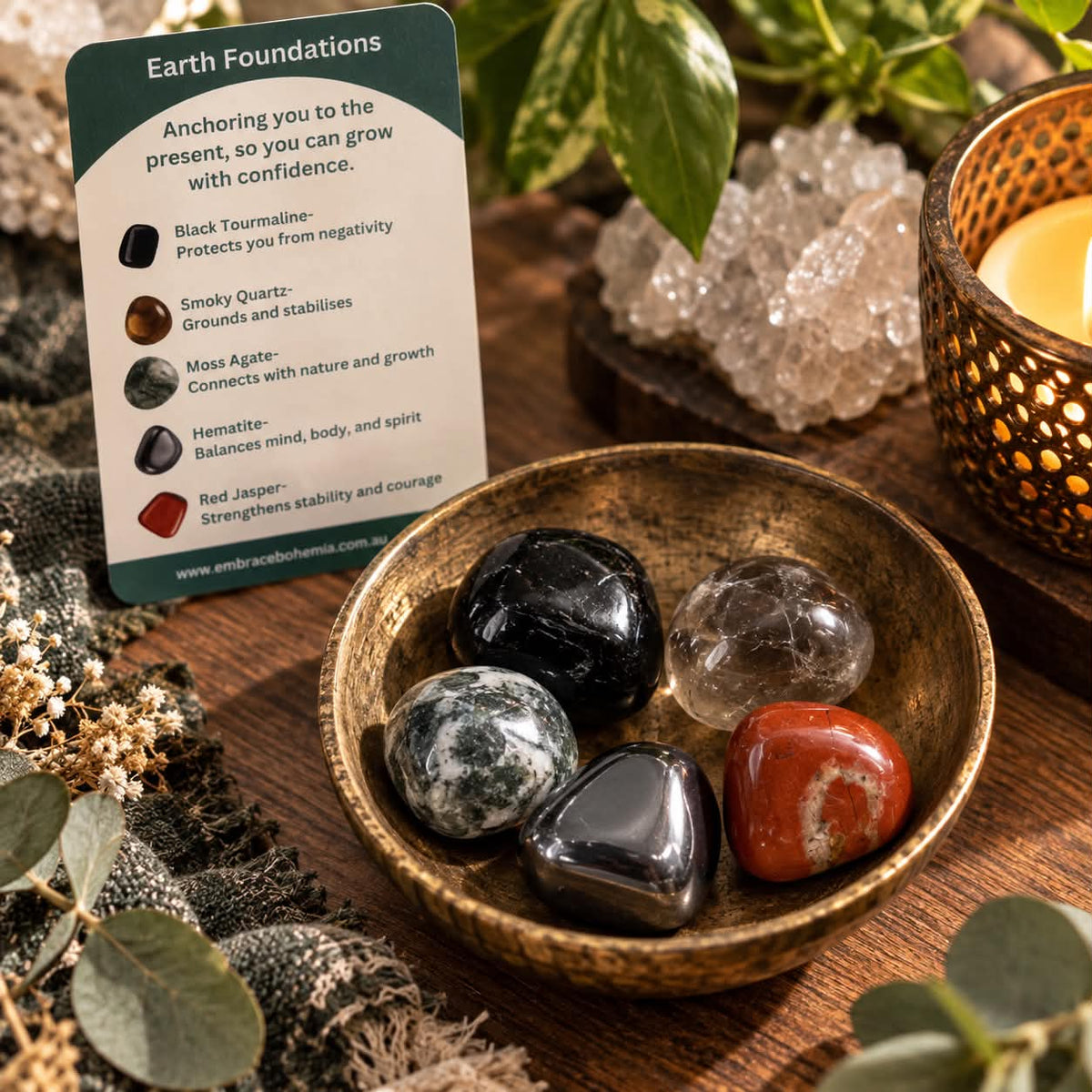 Earth Foundations Crystal Intention Set
