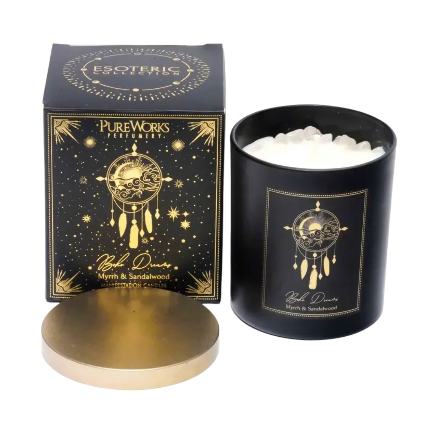 Esoteric Manifestation Candle BOHO DREAMS Myrrh & Sandalwood 200g 1