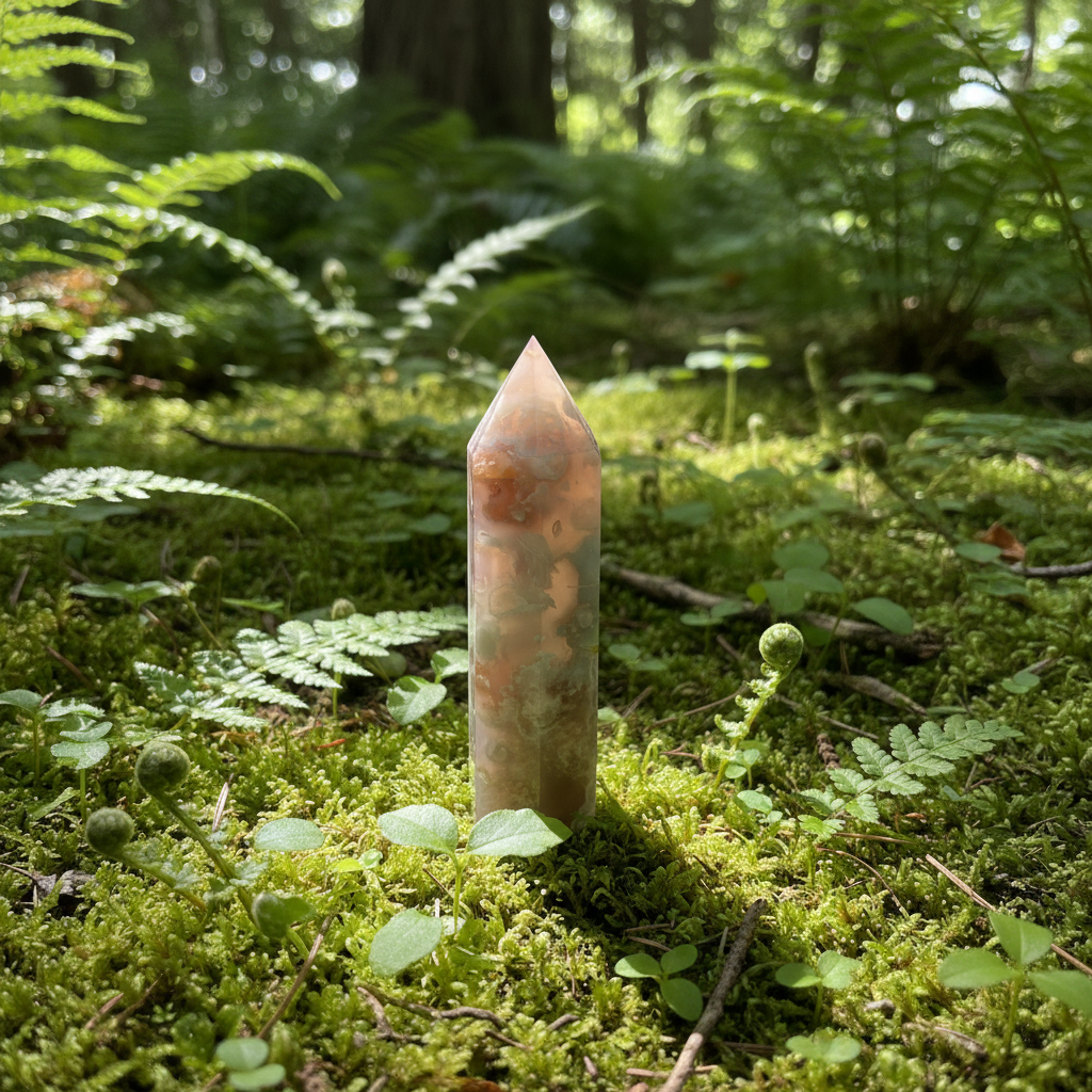 Flower Agate Tower 262g-Embrace Bohemia 