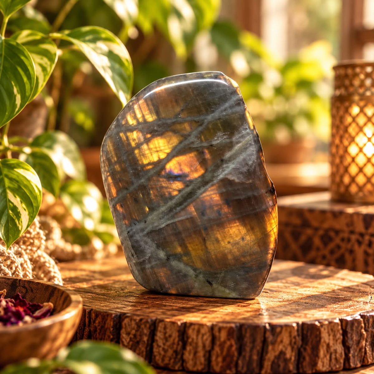 Labradorite Freeform 497g - Golden Flash