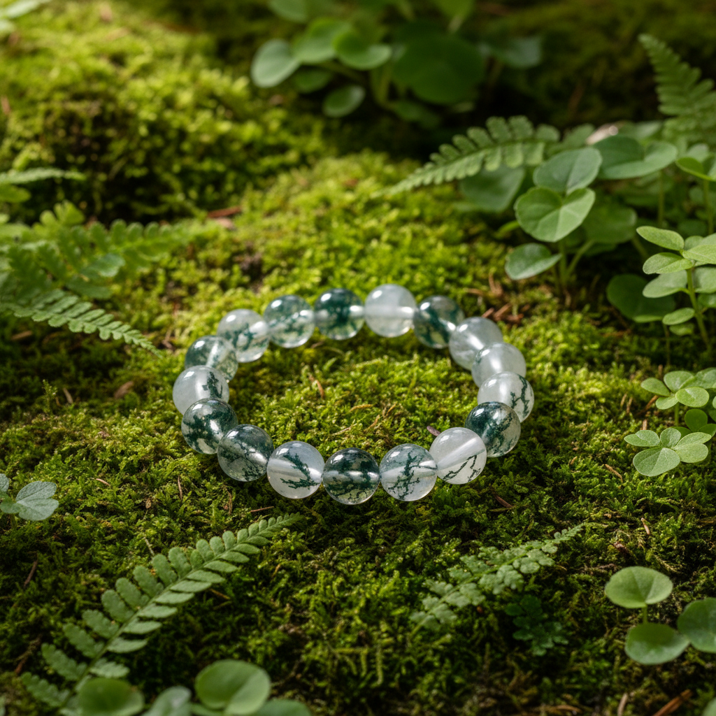 Moss Agate – Nature's Abundance Bracelet-Embrace Bohemia