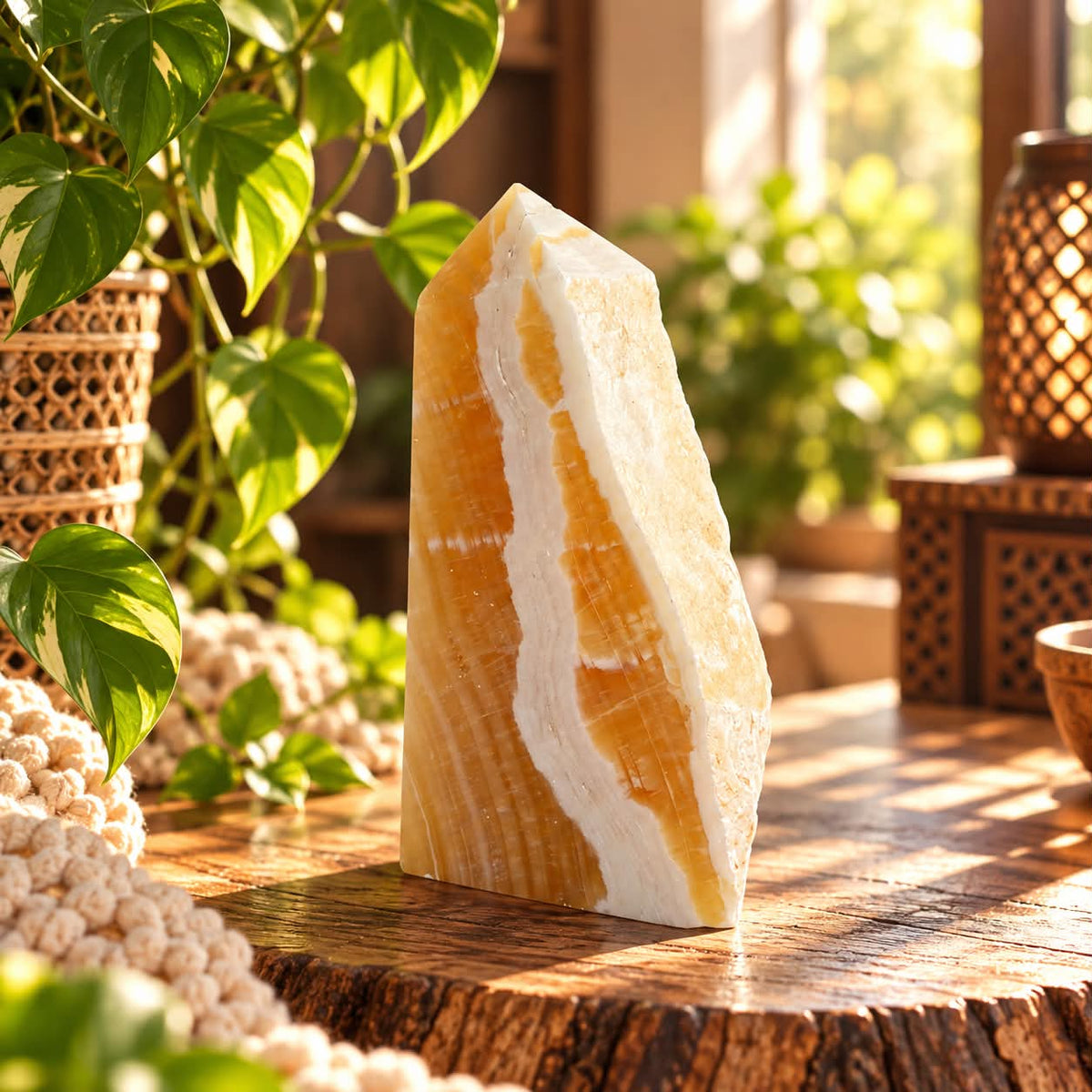 Orange Calcite Tower 371 g