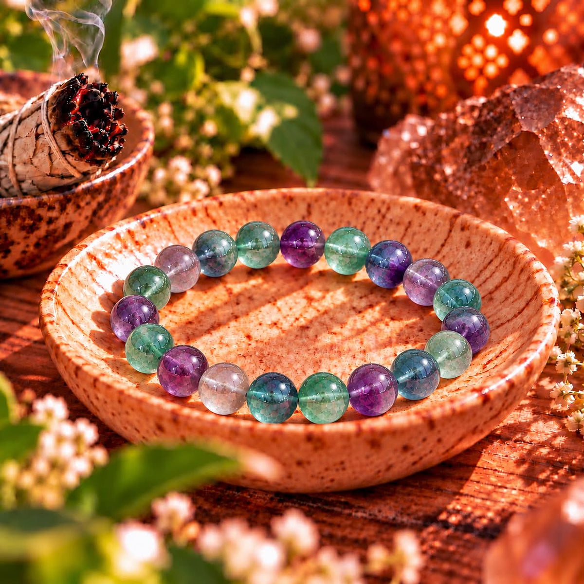 Rainbow Fluorite – Clarity & Calm Bracelet