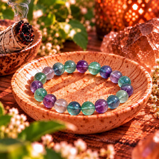 Rainbow Fluorite – Clarity & Calm Bracelet