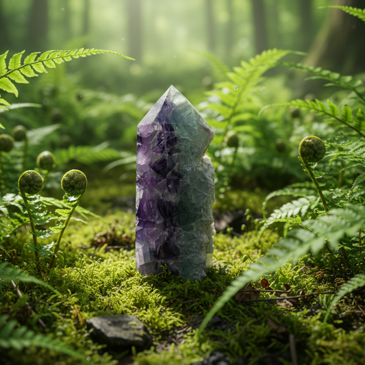 Rainbow Fluorite Tower 146g-Embrace Bohemia