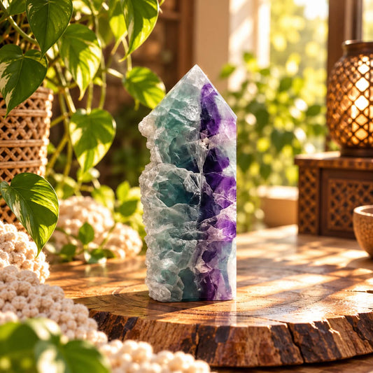 Rainbow Fluorite Tower 146g