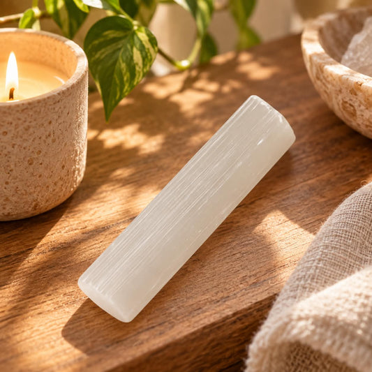 Selenite Wand-Raw 10cm