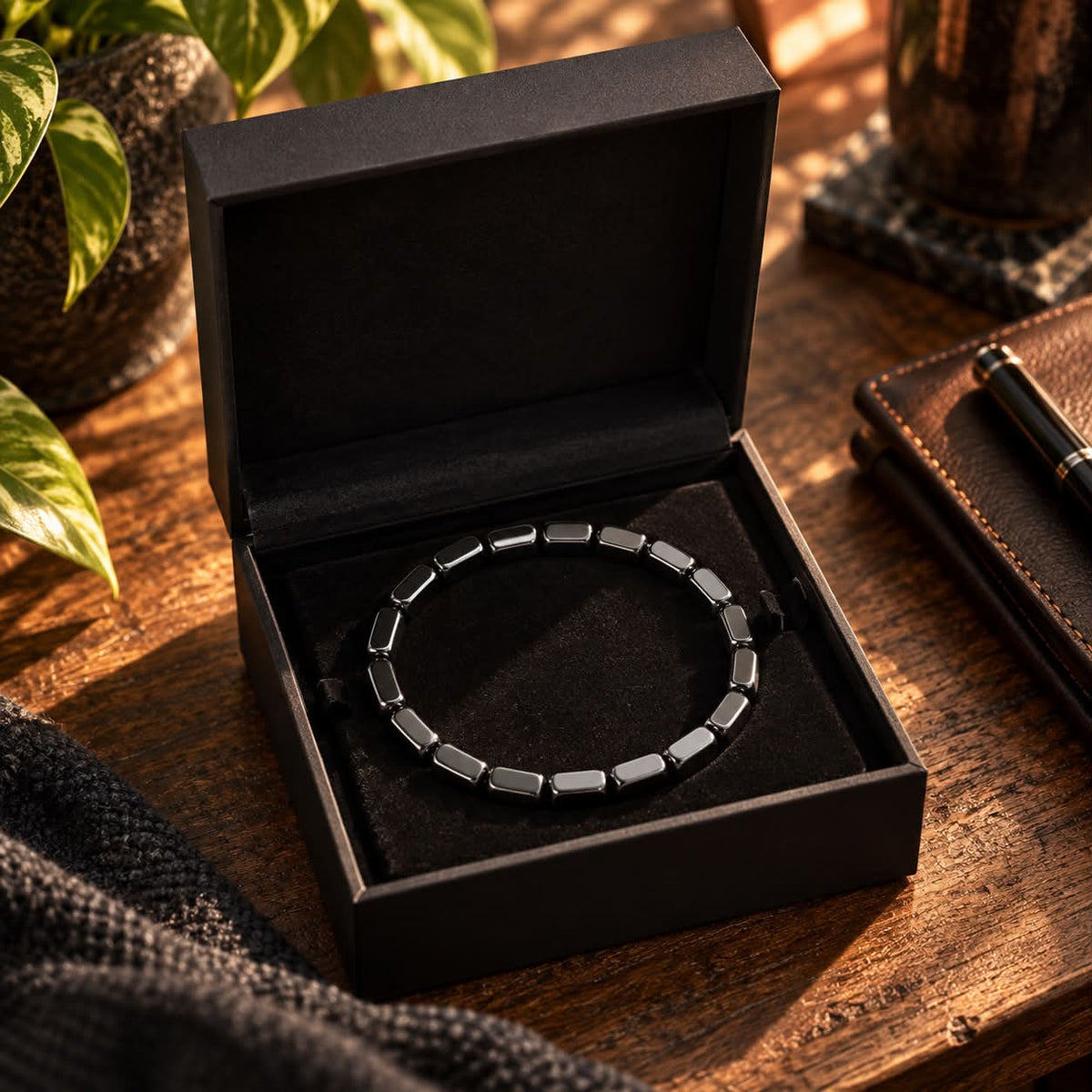 The Shadow Stone – Natural Hematite Grounding Bracelet