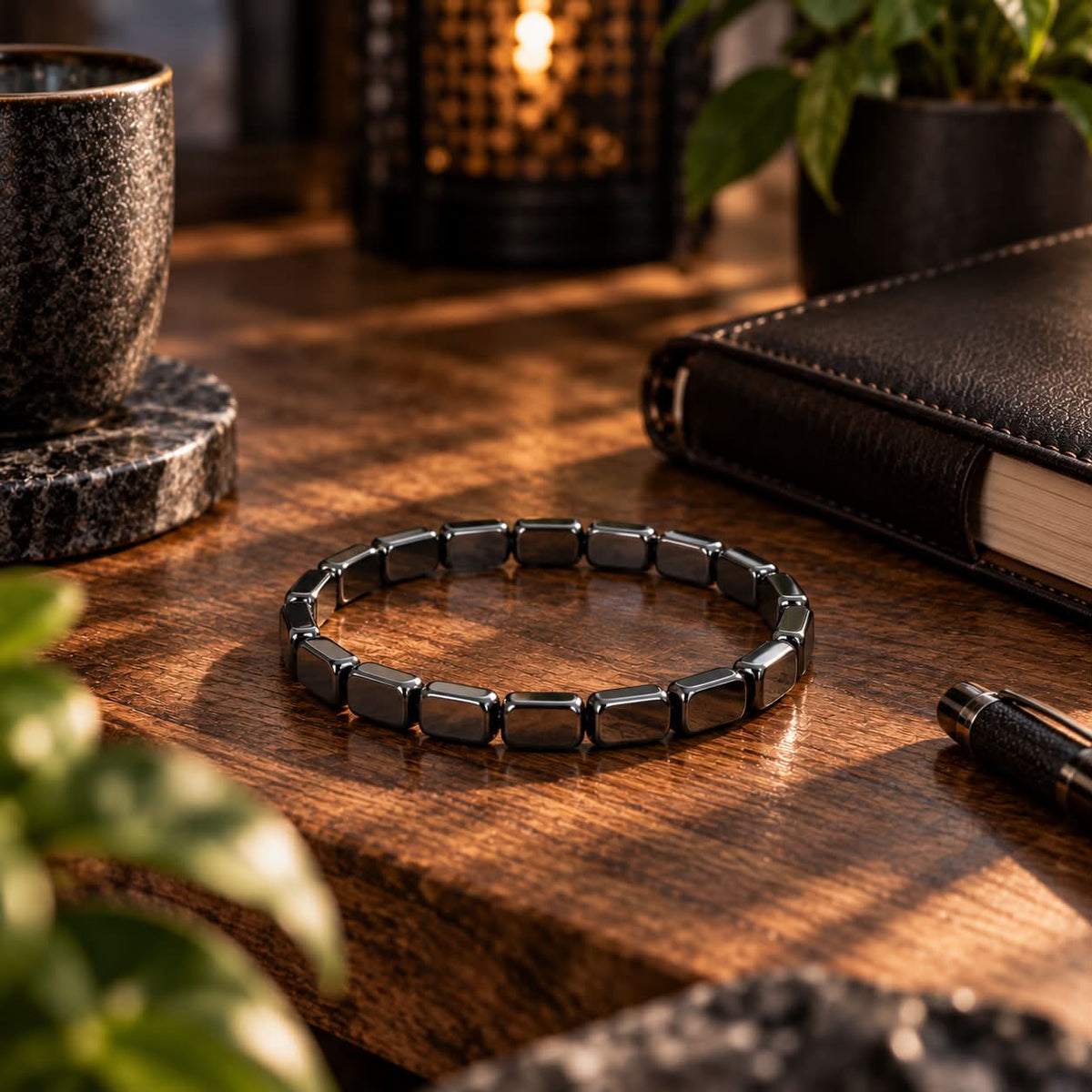 The Shadow Stone – Natural Hematite Grounding Bracelet