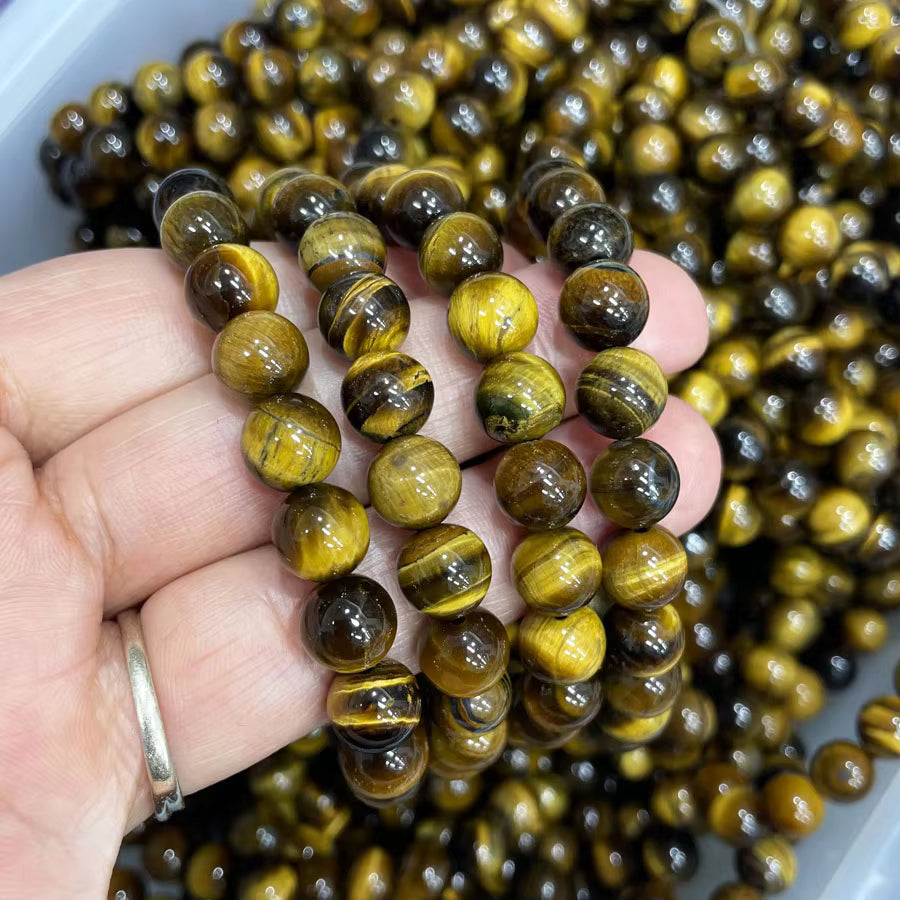 🐯 Yellow Tiger Eye – Confident Power Bracelet