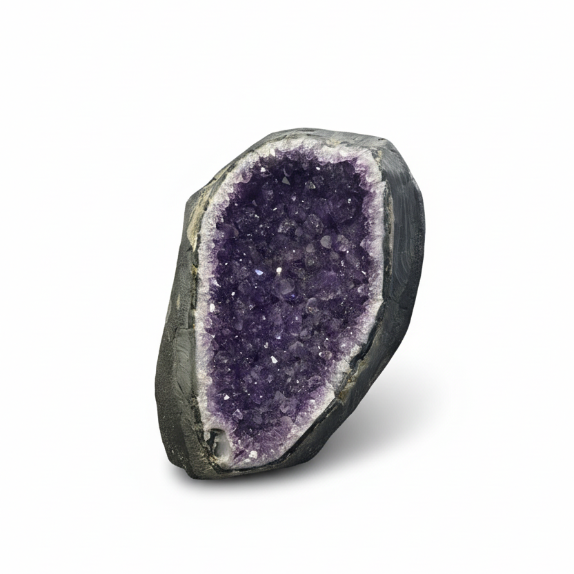 Amethyst geode stock photo