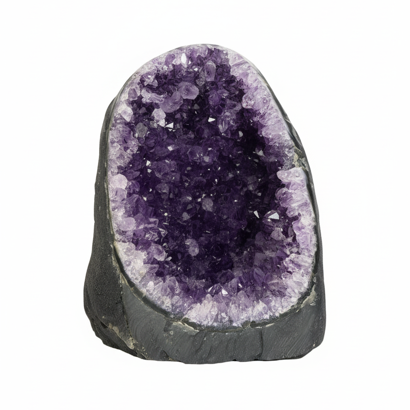 Amethyst geode stock photo