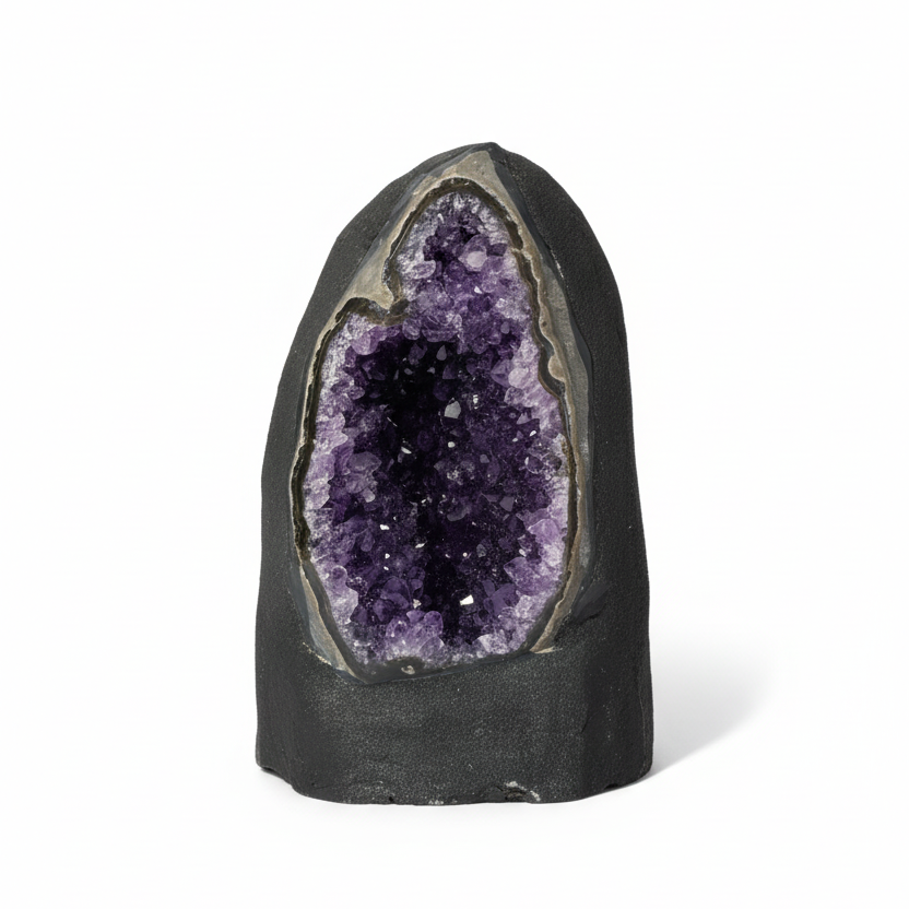 Amethyst geode stock photo