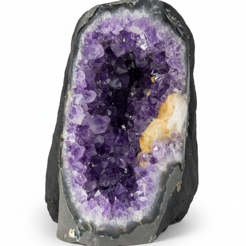 Amethyst geode stock photo
