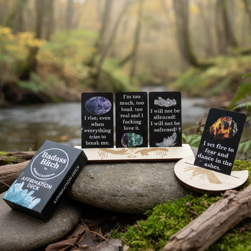 Badass Bitch Affirmation Deck - Natural Outdoor Setting