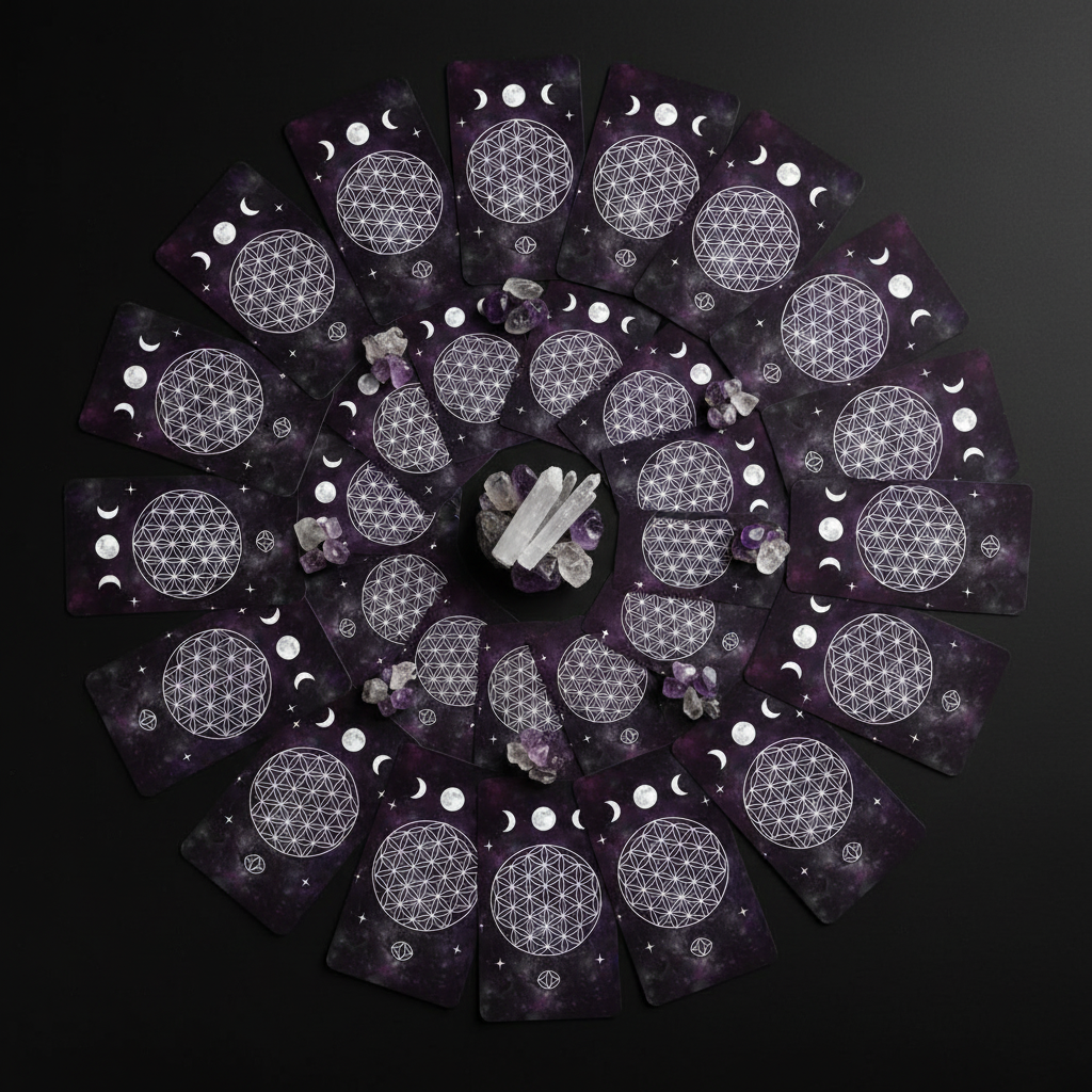 Circular Mandala Pattern - Badass Bitch Affirmation Deck