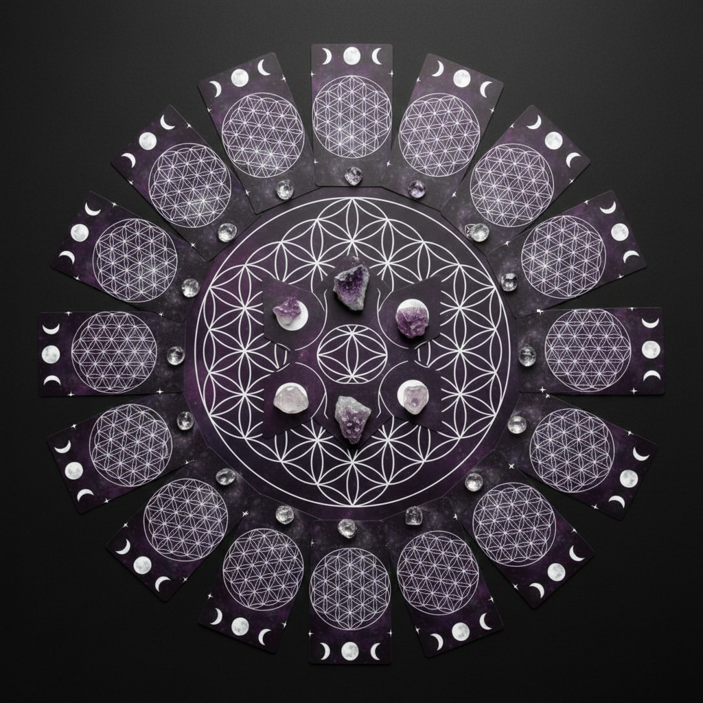 Flower of Life Formation - Meta Sacred Geometry Card Spread
