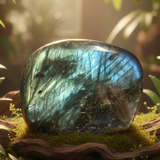 Labradorite Freeform 259g - Blue Green Flash Xmas Special