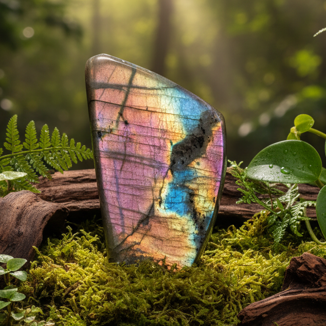 Labradorite Freeform 356g - Rainbow Flash