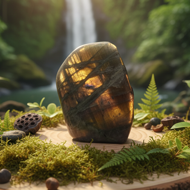 Labradorite Freeform 497g - Golden Flash Xmas Special