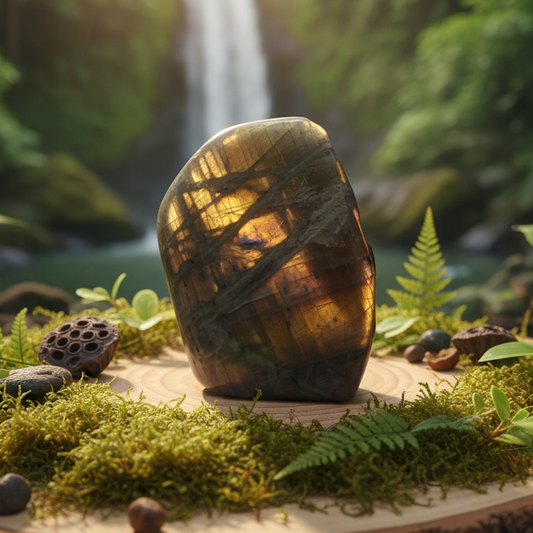 Labradorite Freeform 497g - Golden Flash Xmas Special