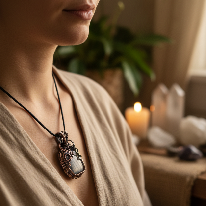 Labradorite Pendant Lifestyle Photo