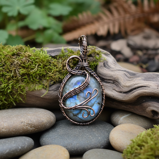 Labradorite Pendant - Natural Setting