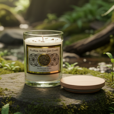 Problem Solver Tiger Eye Candle in Natural Outdoor Setting