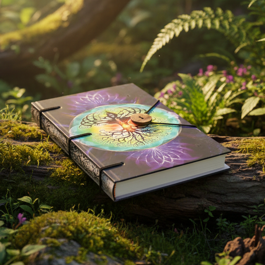 Sacred Tree Paper Journal in Natural Outdoor Setting