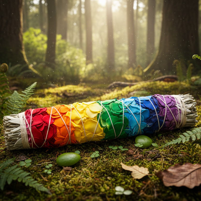 Seven Chakra Smudge Stick – Forest Setting