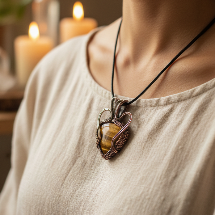 Tiger's Eye Pendant Lifestyle Photo